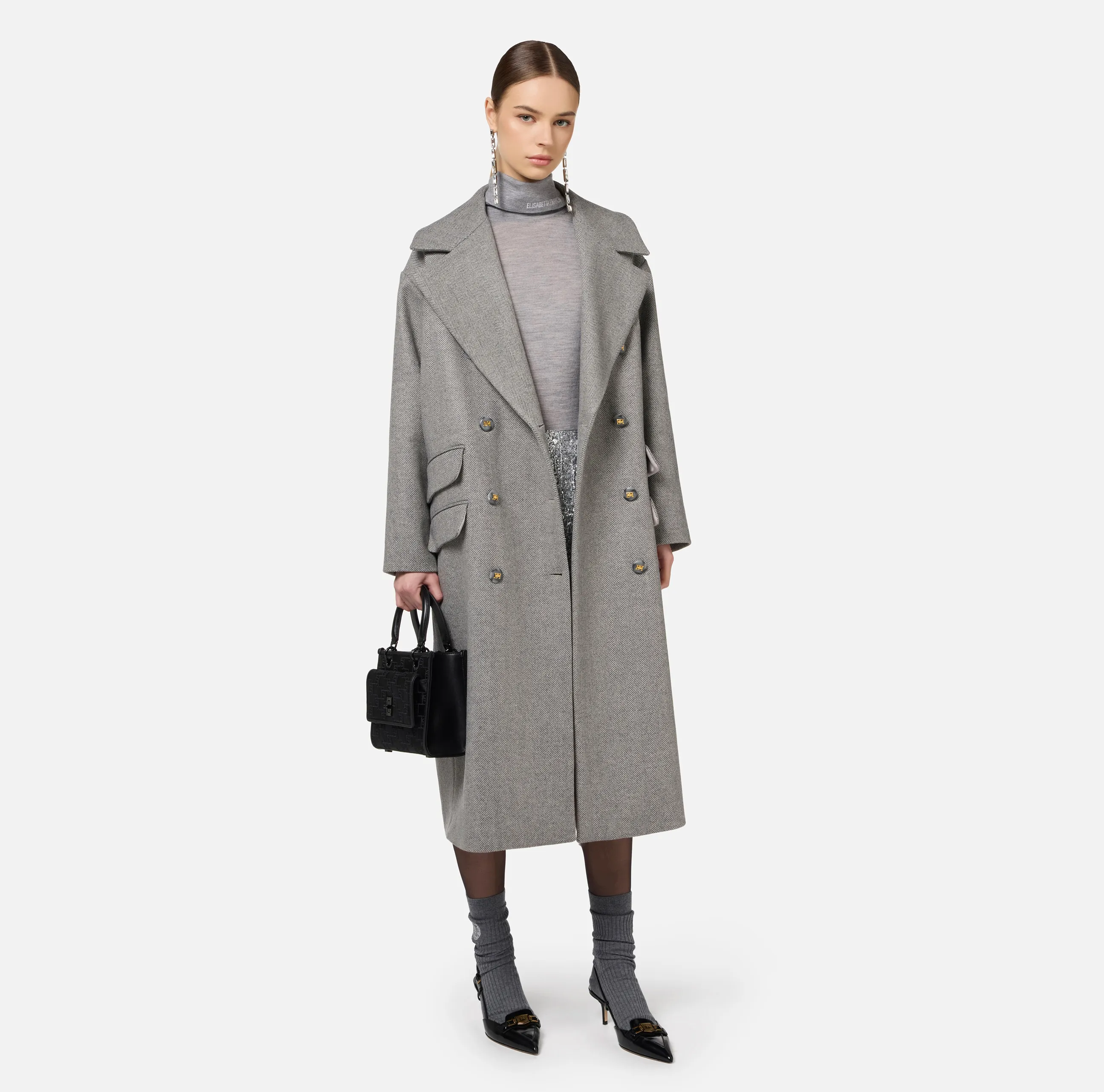 Double-Breasted Cotton Overcoat