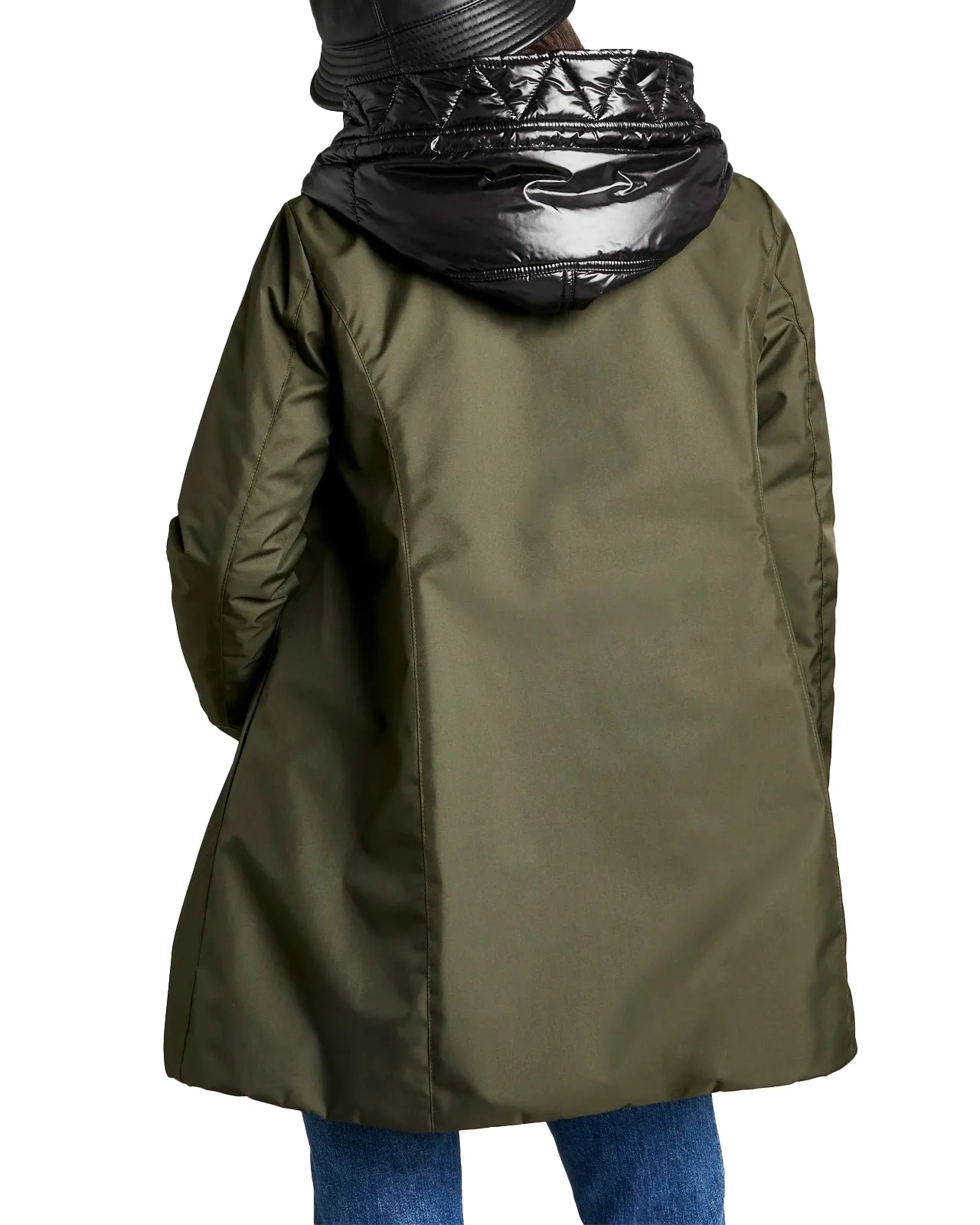 Cappotto Toggle Coat Nylon Doublefront verde
