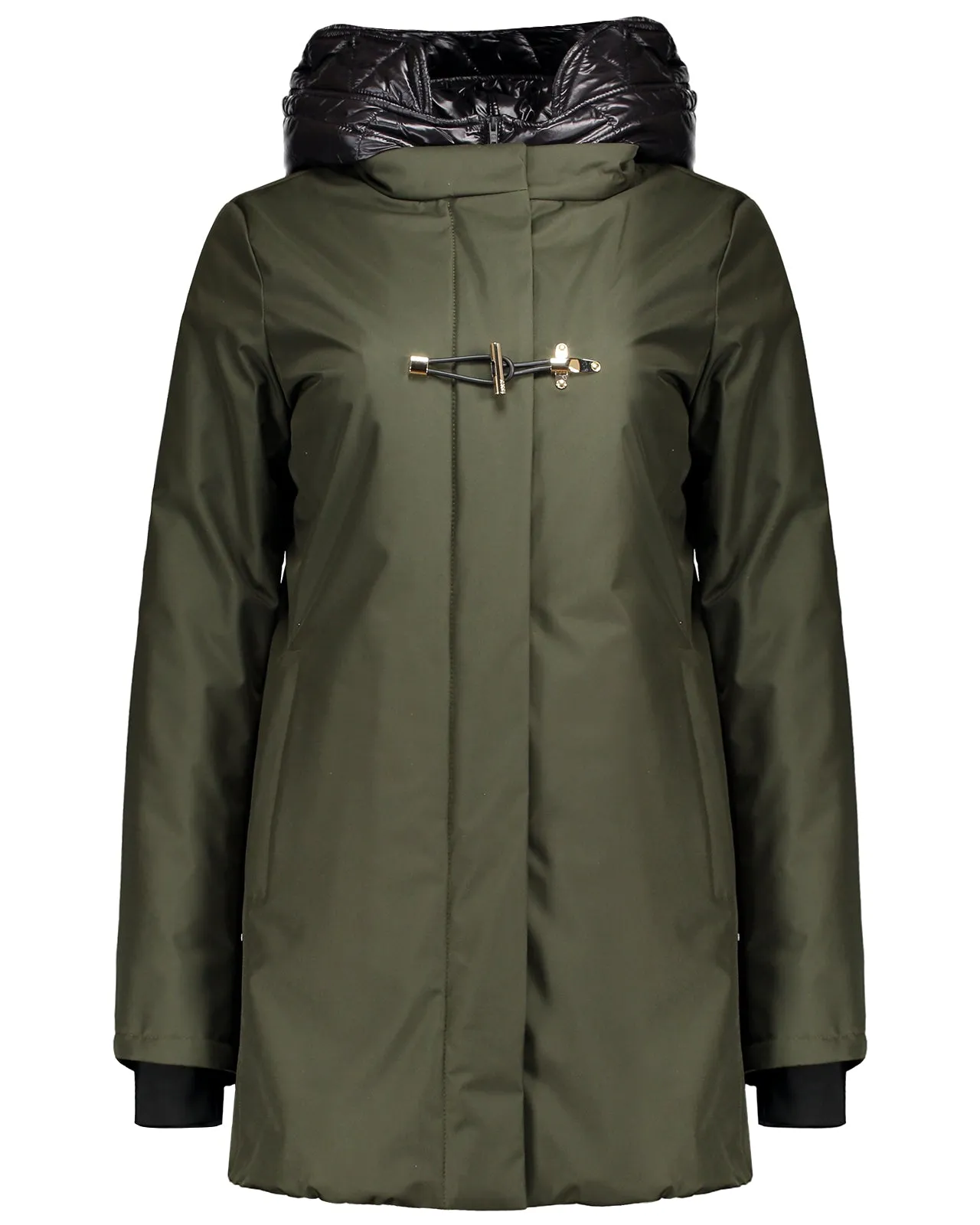 Cappotto Toggle Coat Nylon Doublefront verde