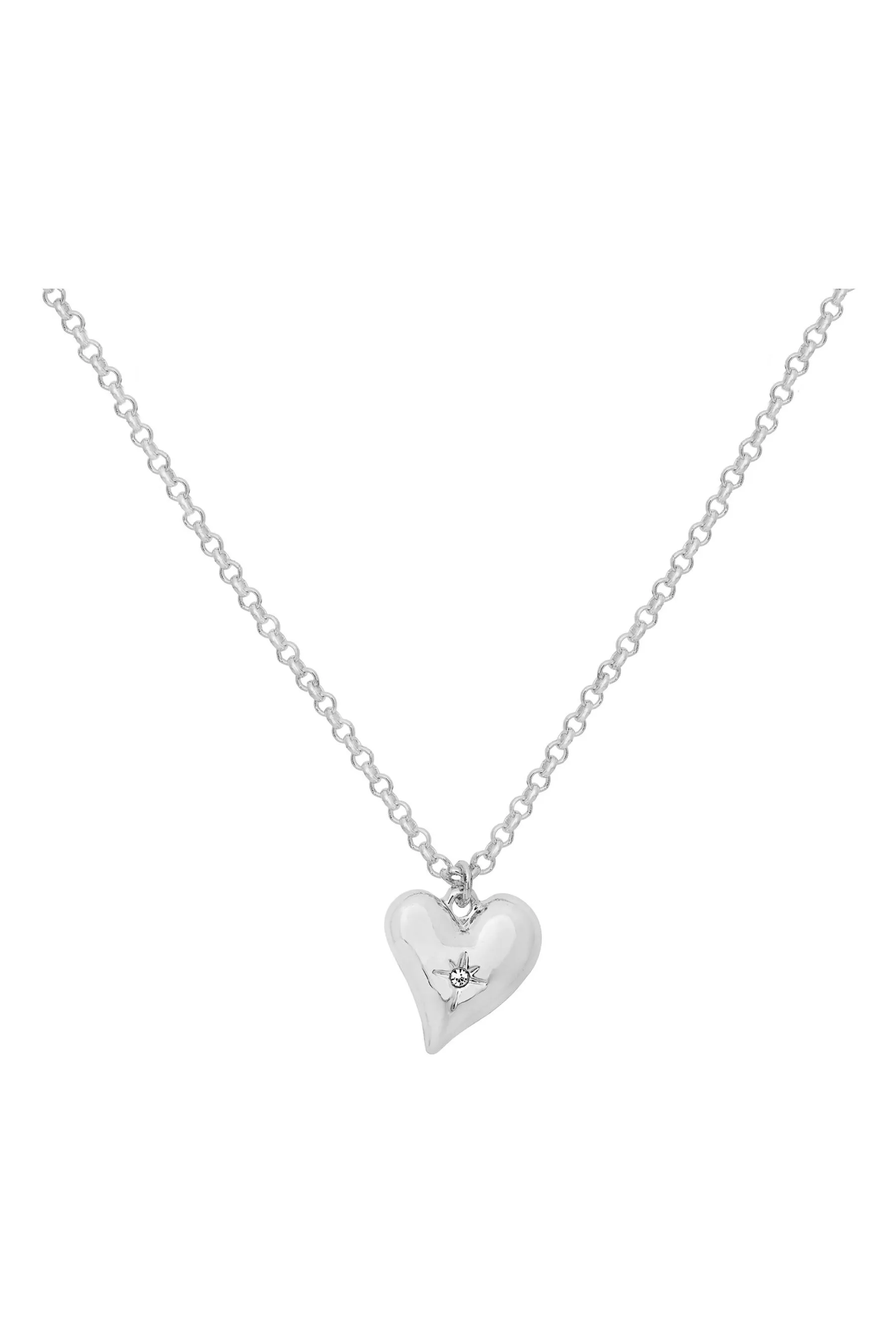 Caramel Jewelry London Argento - Heart Pendant Necklace Tone.