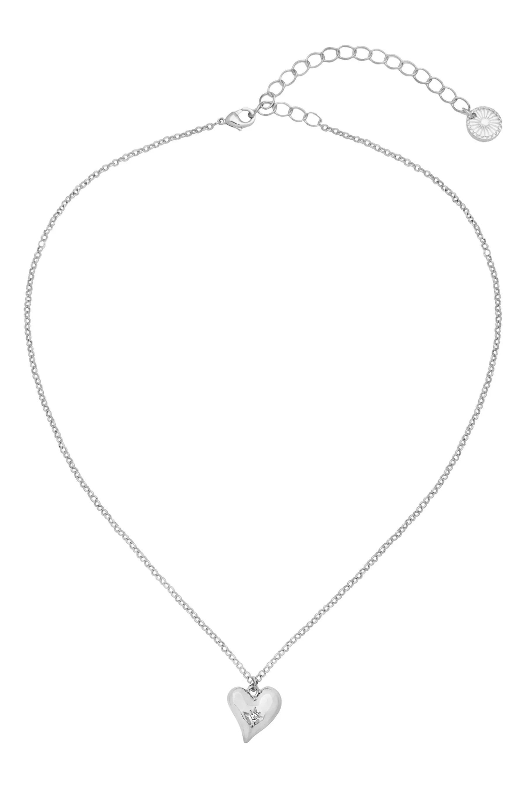 Caramel Jewelry London Argento - Heart Pendant Necklace Tone.