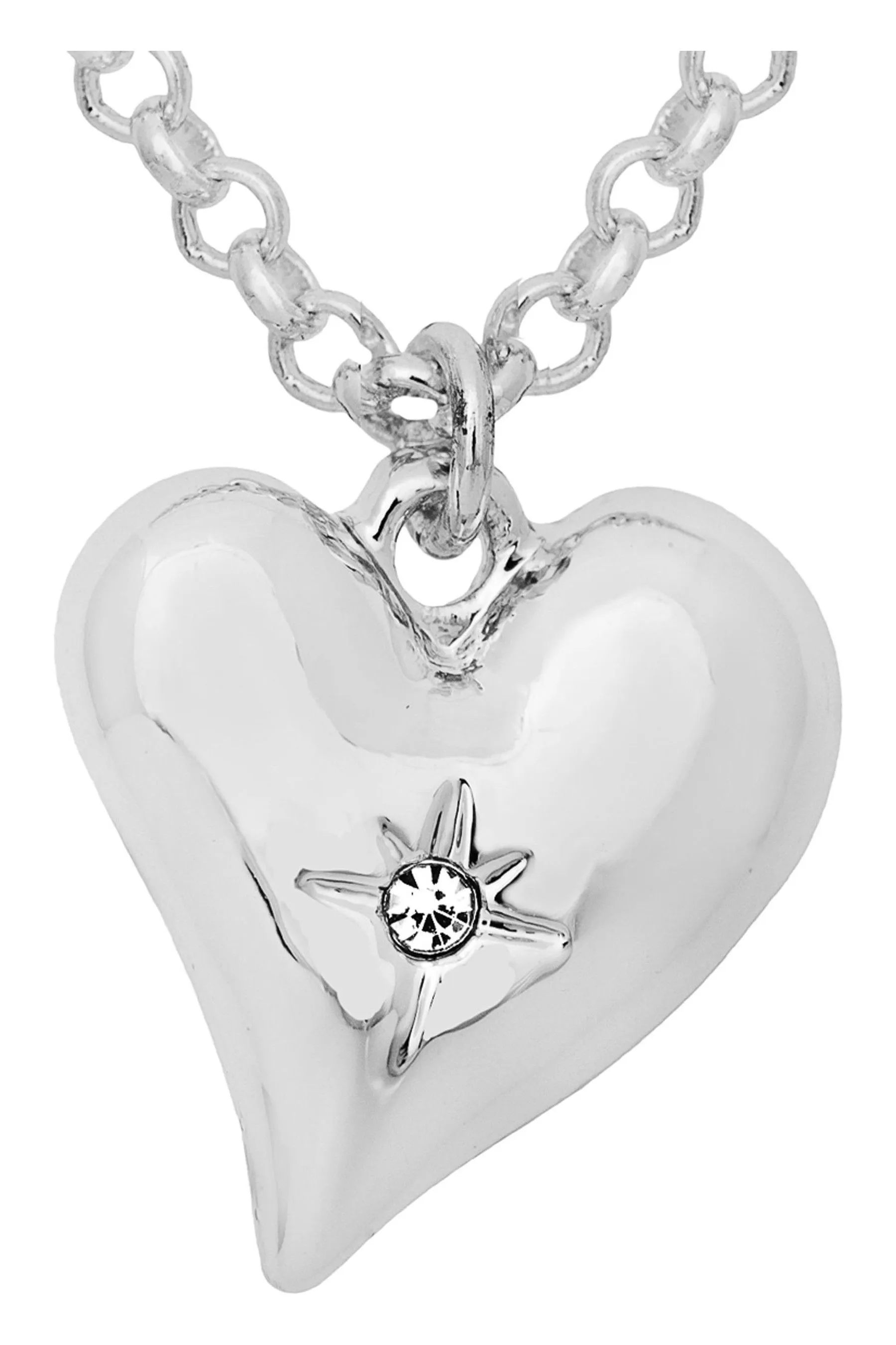 Caramel Jewelry London Argento - Heart Pendant Necklace Tone.