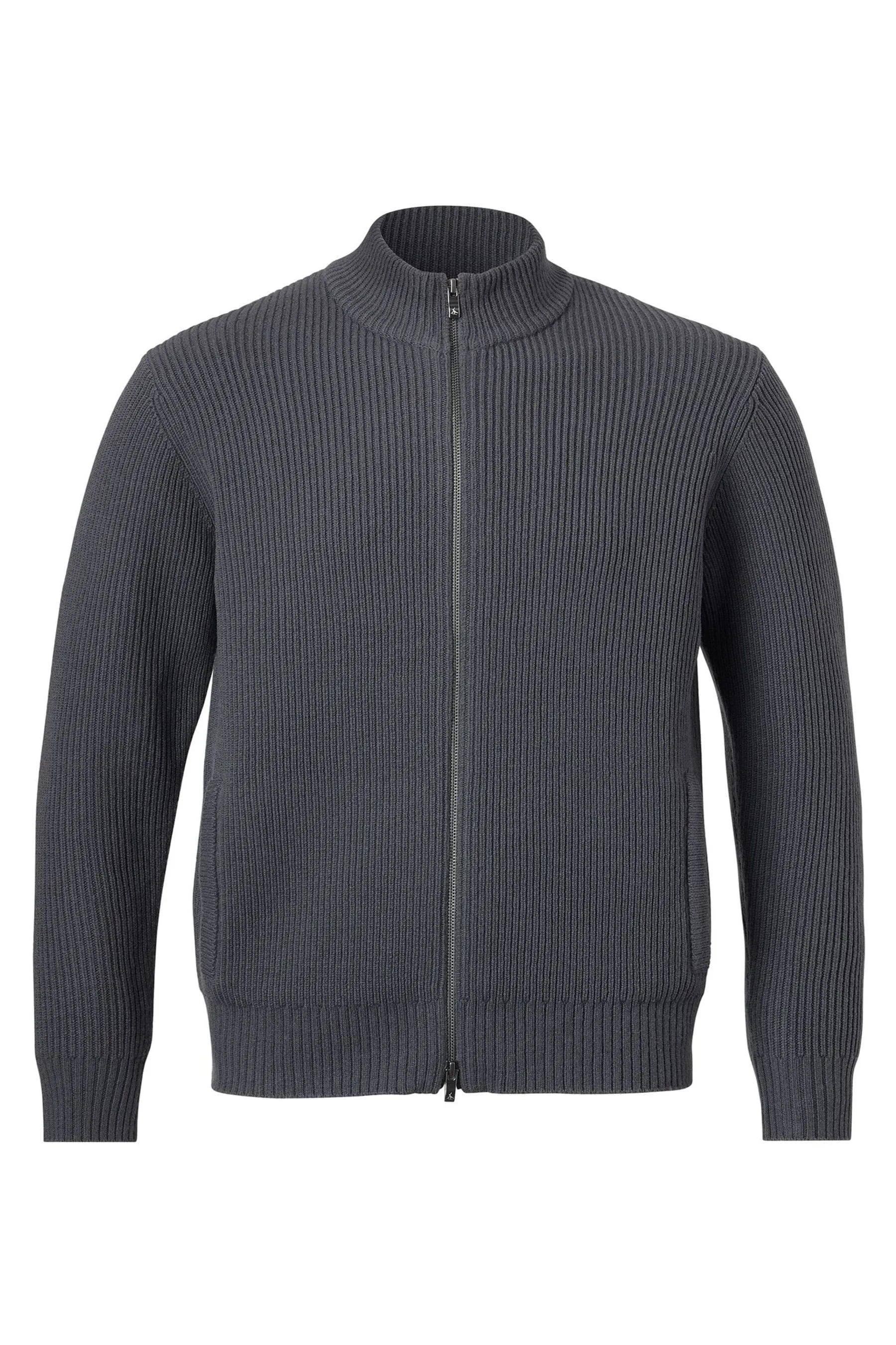 Cardigan Charles Tyrwhitt Spesso Coste Zip Collo Imbuto