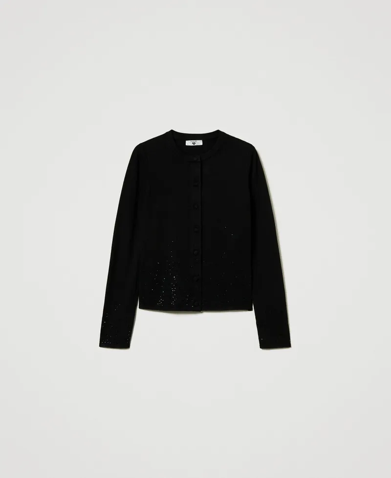 Rhineestone Gradient Cardigan