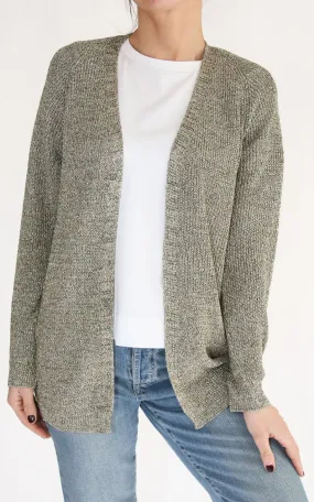 Cardigan lurex verde on-off