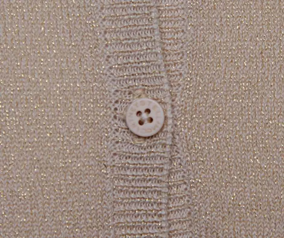 Milla Beige Cardigan con Finiture Lurex