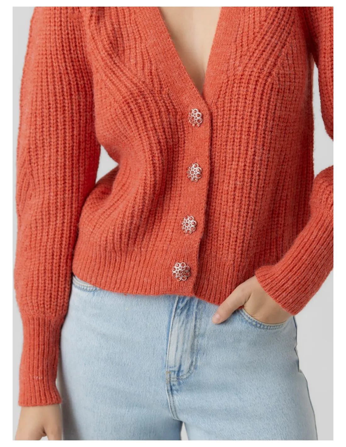 Cardigan with Vero Moda branding for women