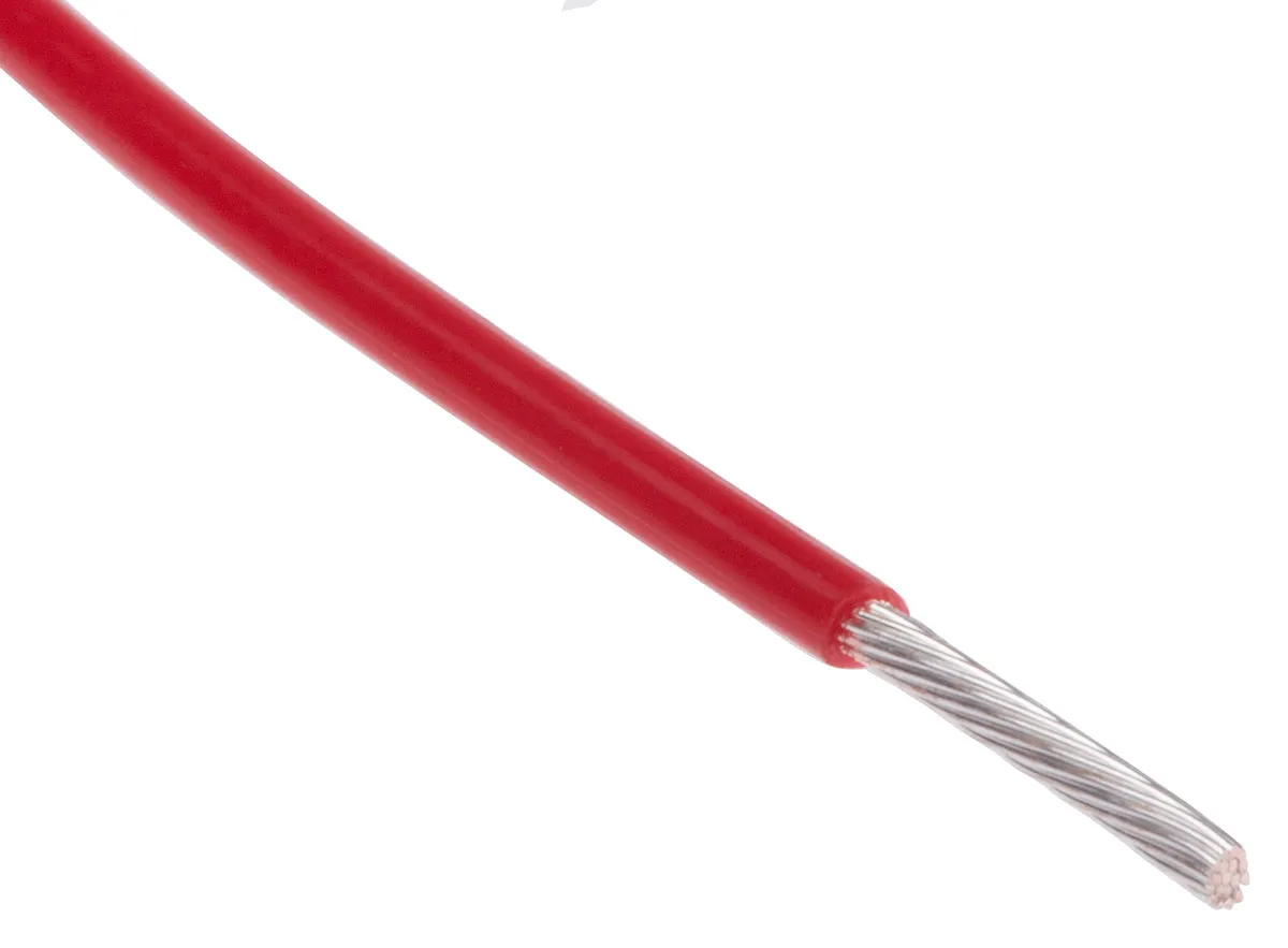 Cavo di collegamento apparecchiature RS PRO, 0,6 mm², 20 AWG, 300 V, 100m, Rosso, BS3G210