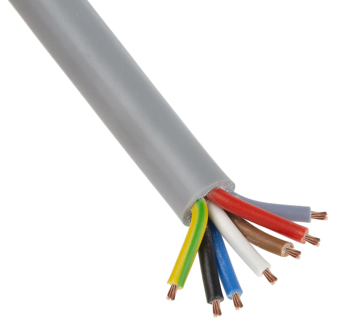 Cavo industriale multipolare non schermato a 7 cond. 0,5 mm², 20 AWG, 300/500 V, Ø6.7mm, L. 50m