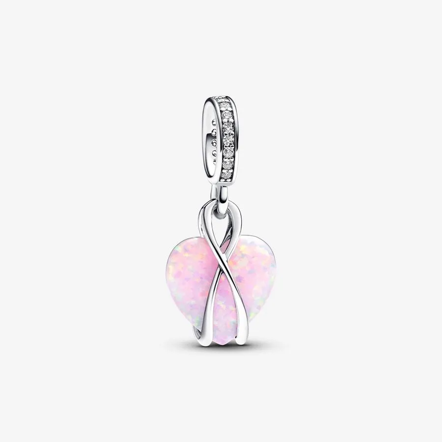 Charm Pandora Pendente Cuore di Mamma Rosa Opalescente 793202C01