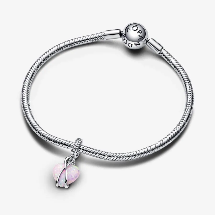 Charm Pandora Pendente Cuore di Mamma Rosa Opalescente 793202C01