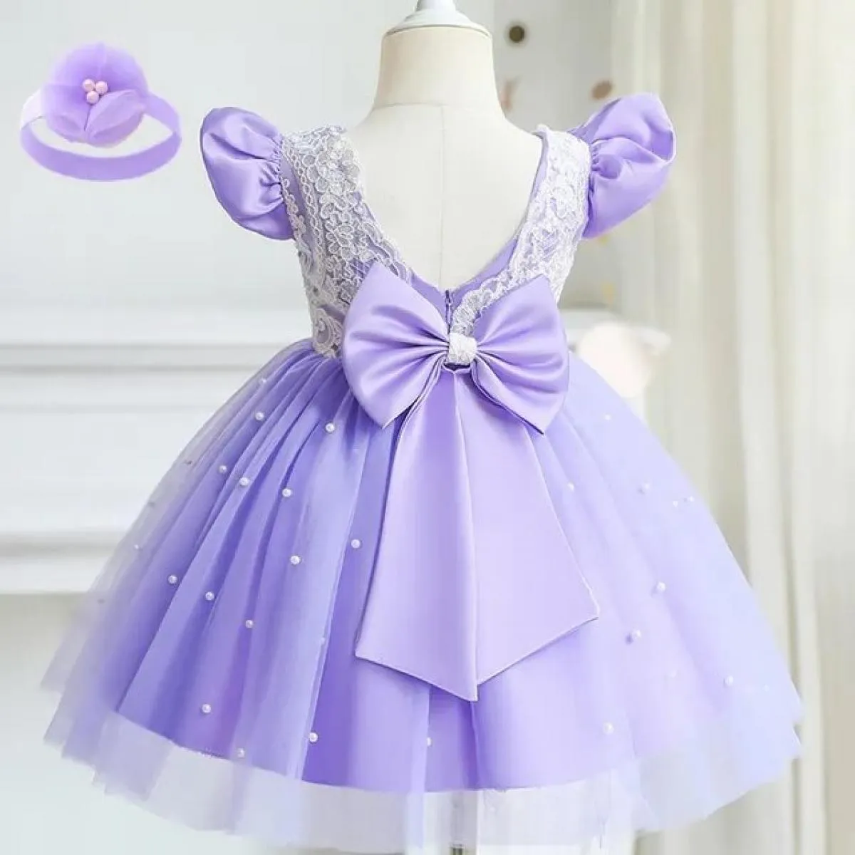 Child Party Dress for 1-5 Year Olds Ruffled Sequin Christmas Dress for Kids Tulle Tutu Costume