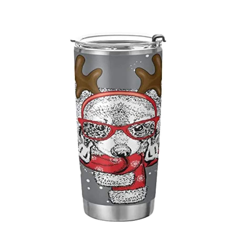 Christmas Stainless Steel Insulated Sports Water Bottle with Straw for Car