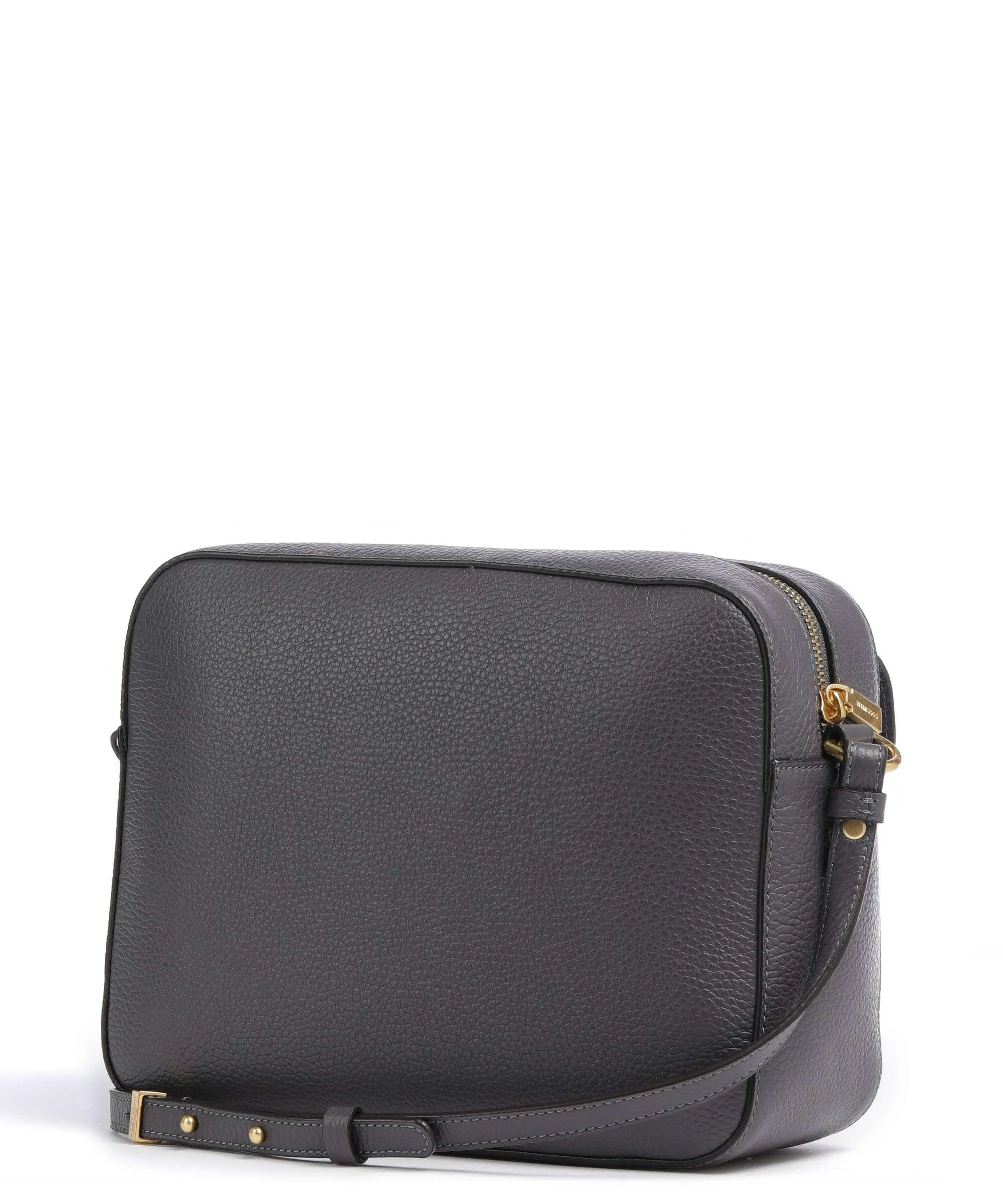 Coccinelle Beat Soft Dark Grey Grain Leather Crossbody Bag