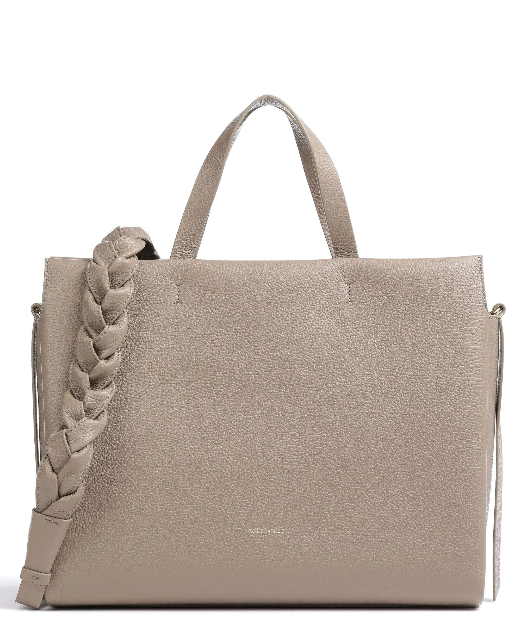Coccinelle Boheme Taupe Cowhide Leather Handbag