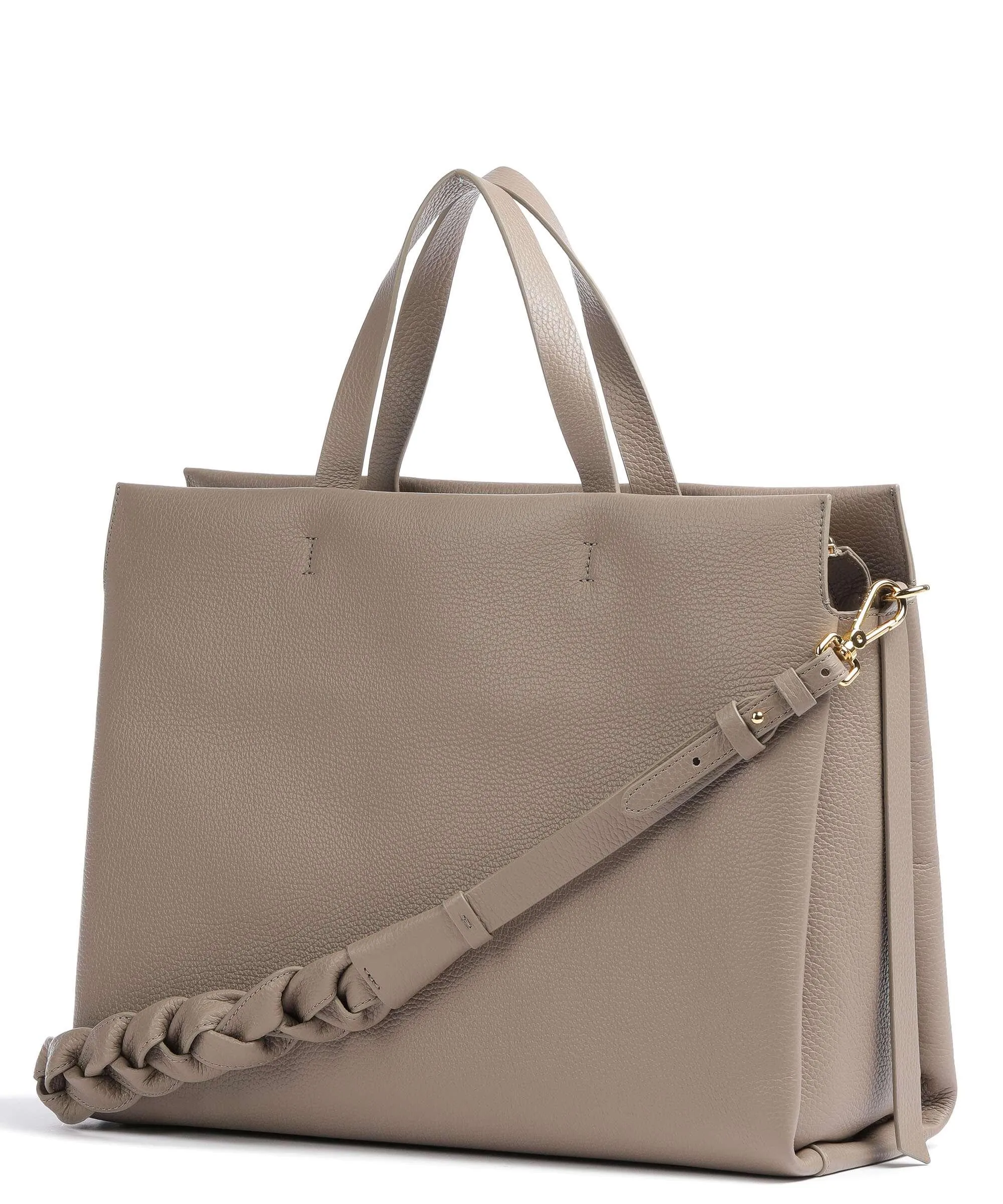 Coccinelle Boheme Taupe Cowhide Leather Handbag