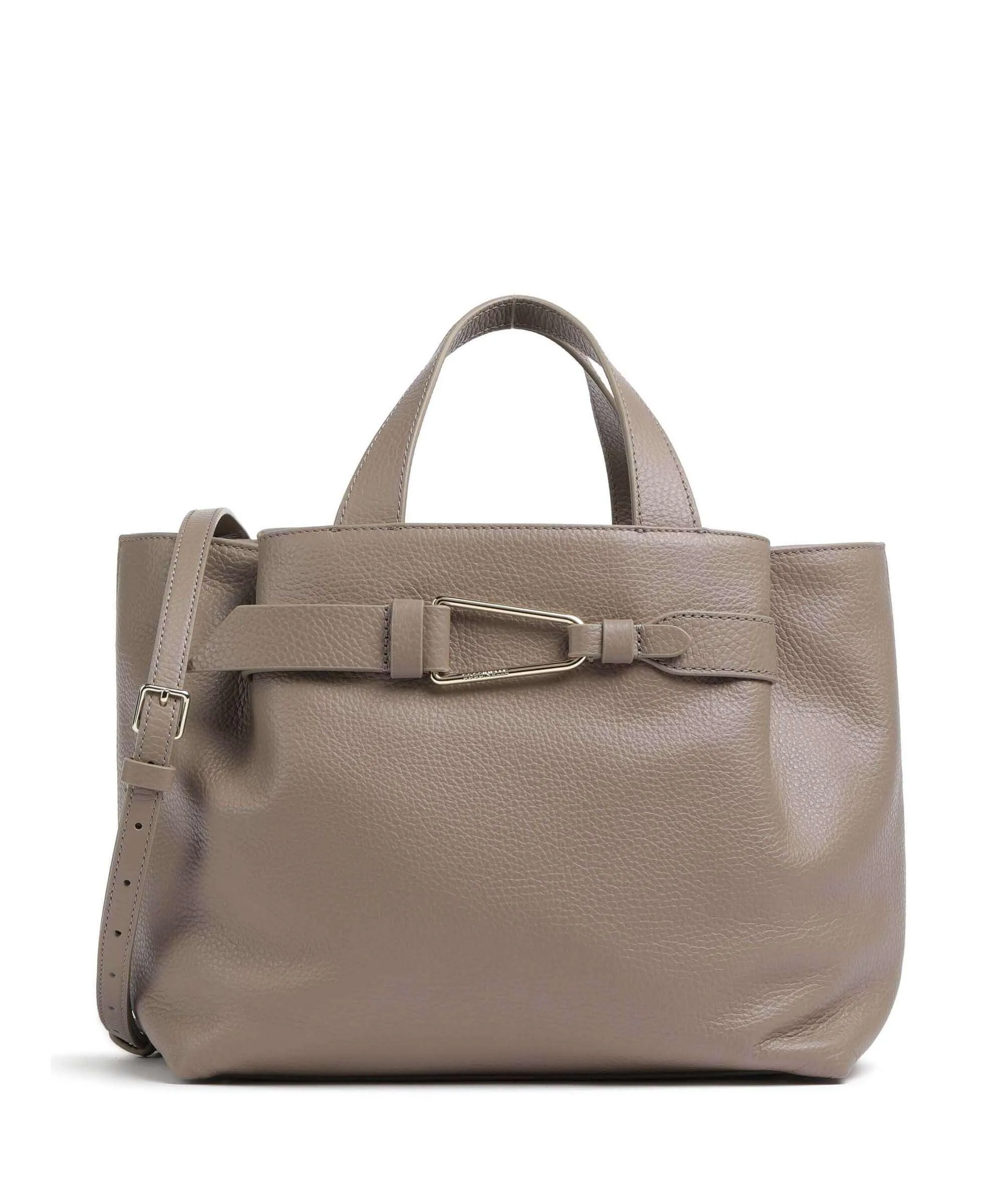 Coccinelle Malory Taupe Granulated Leather Handbag