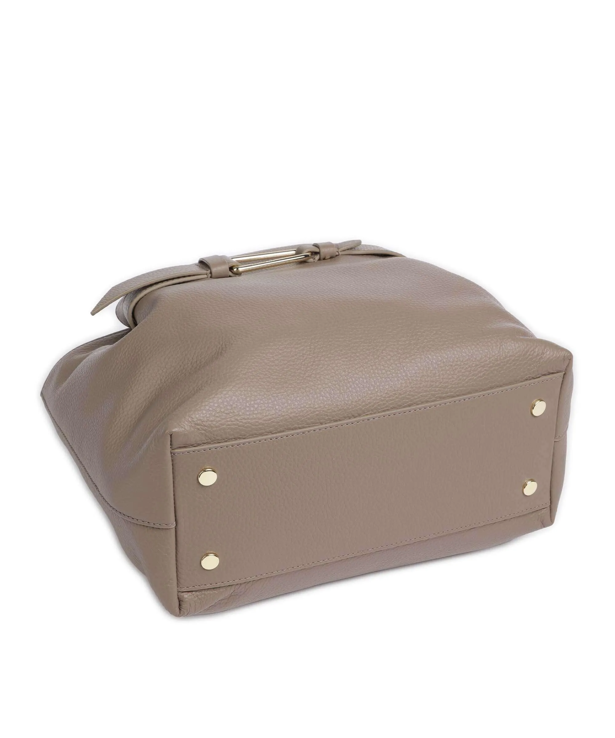 Coccinelle Malory Taupe Granulated Leather Handbag