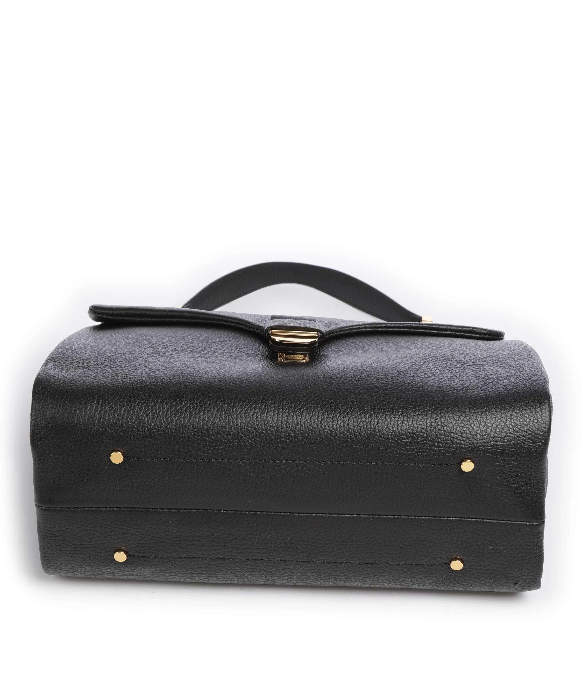 Coccinelle Neo Florence Black Grain Cowhide Leather Shoulder Bag
