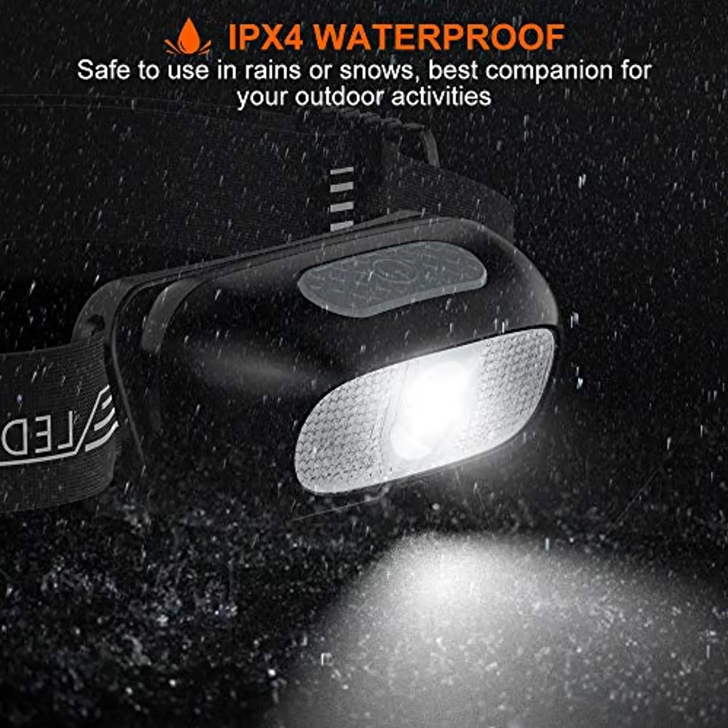 Cocoda Torcia Frontale, Lampada Frontale LED Ricaricabile con 5 Modalità di Illuminazione, 200 Lumen, IPX4 Impermeabile, Regolab