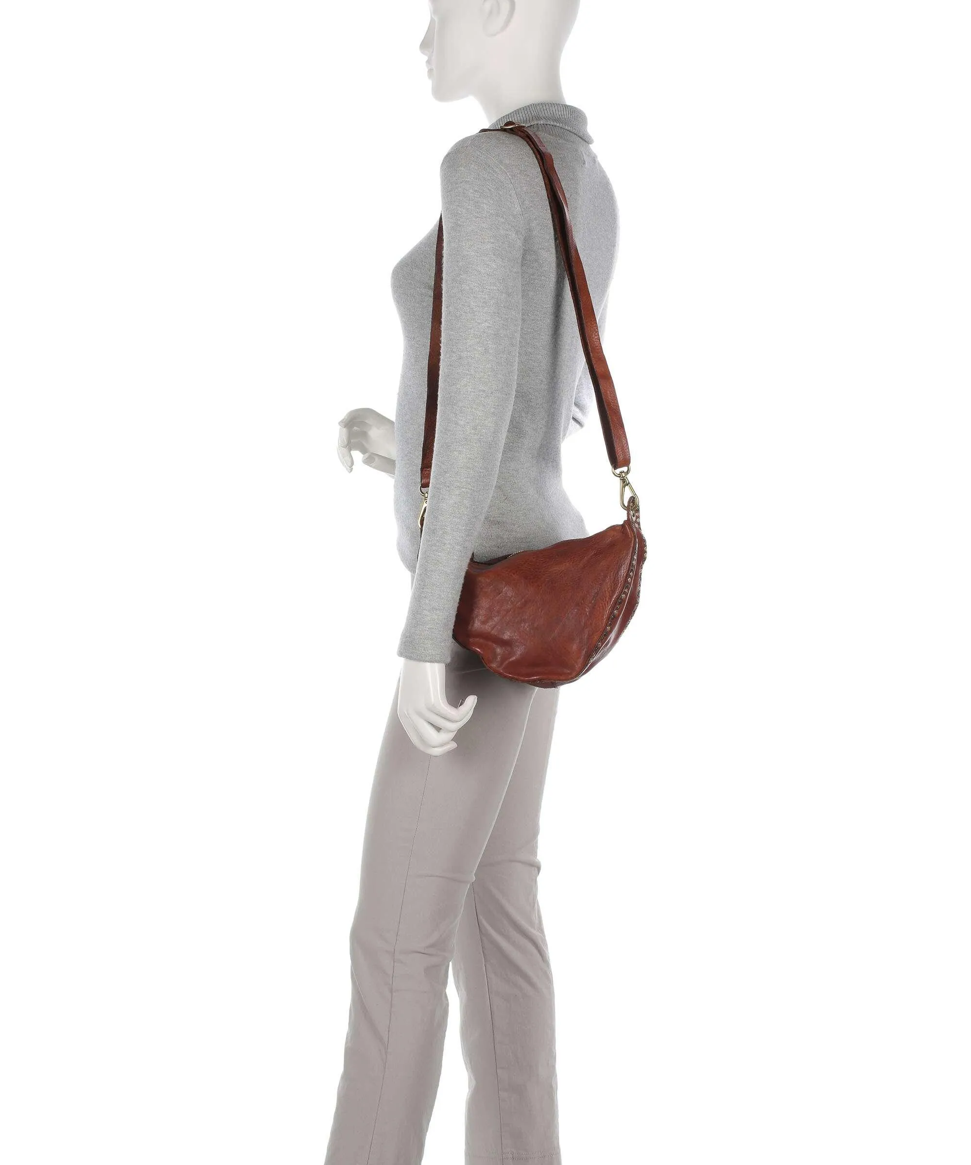 Cognac Cowhide Crossbody Bag by Campomaggi