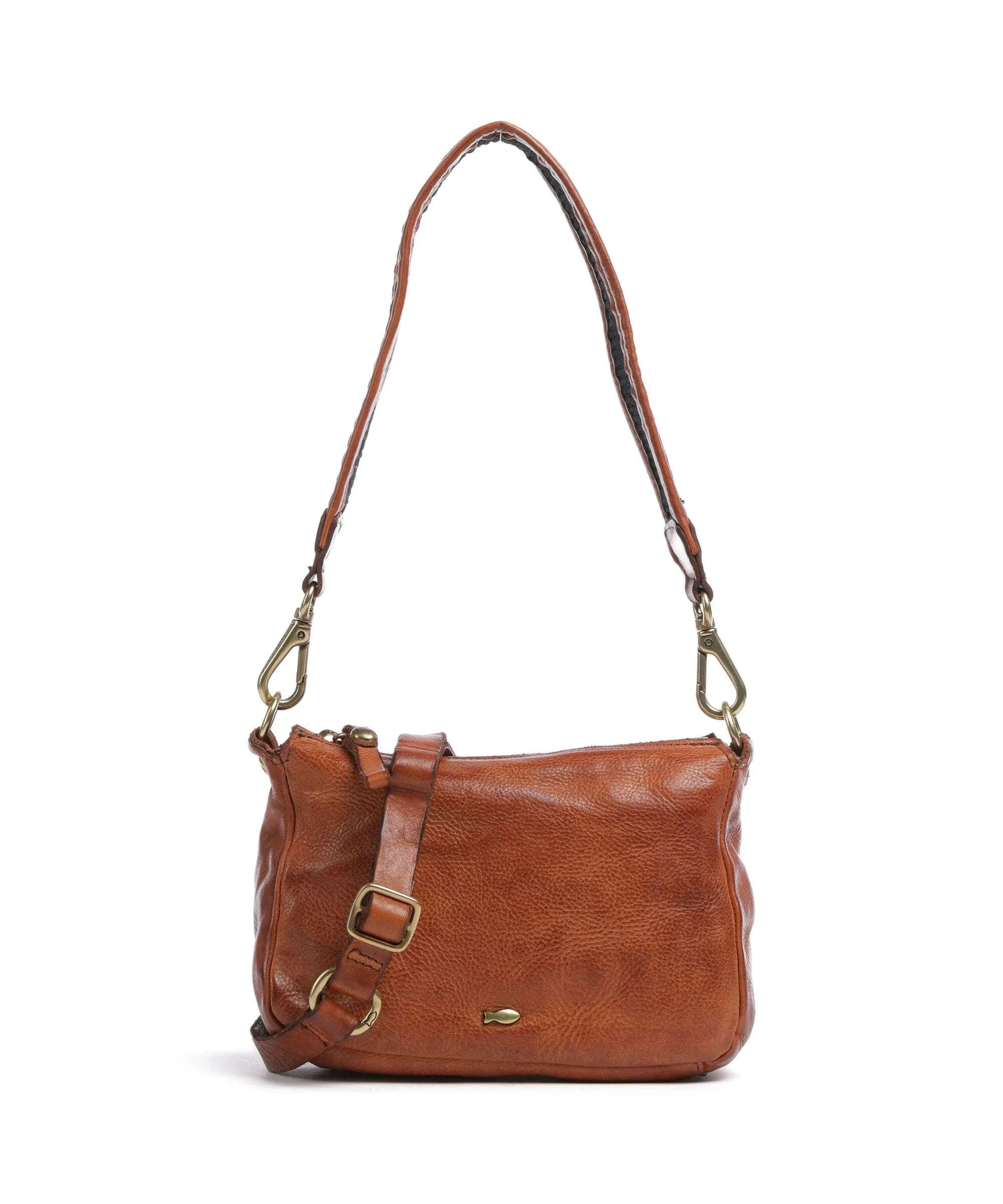 Cognac Cowhide Shoulder Bag by Campomaggi