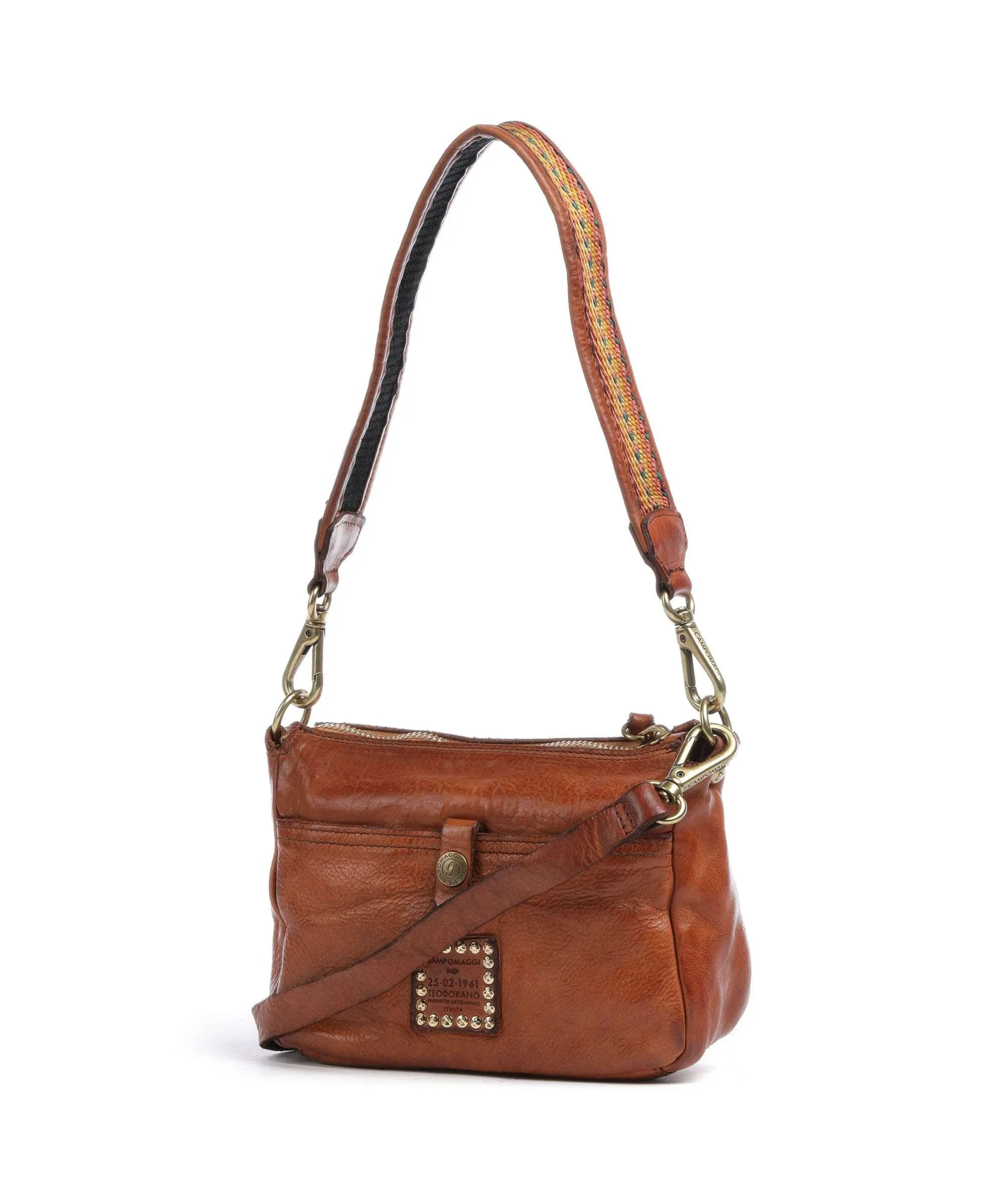 Cognac Cowhide Shoulder Bag by Campomaggi