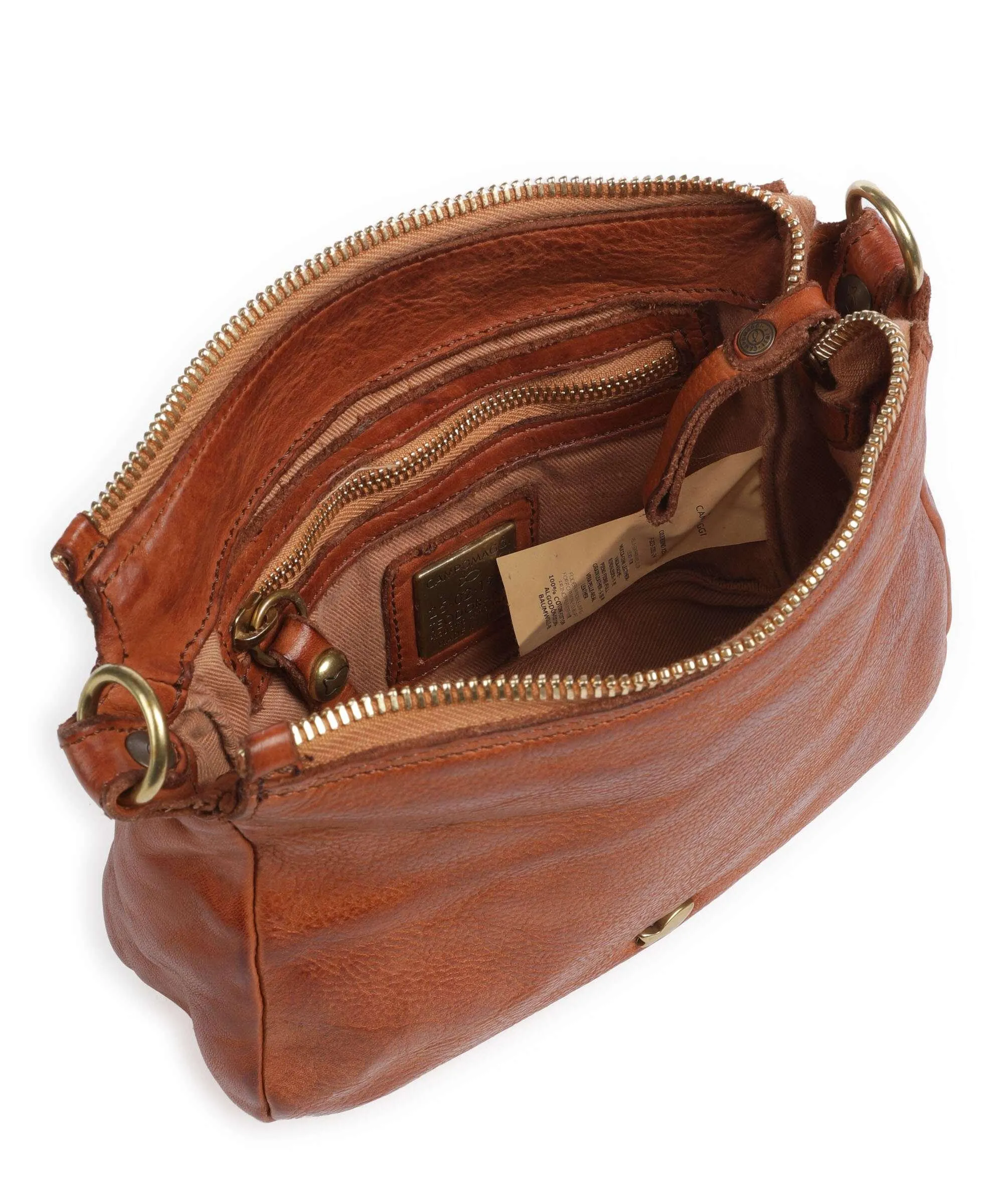 Cognac Cowhide Shoulder Bag by Campomaggi