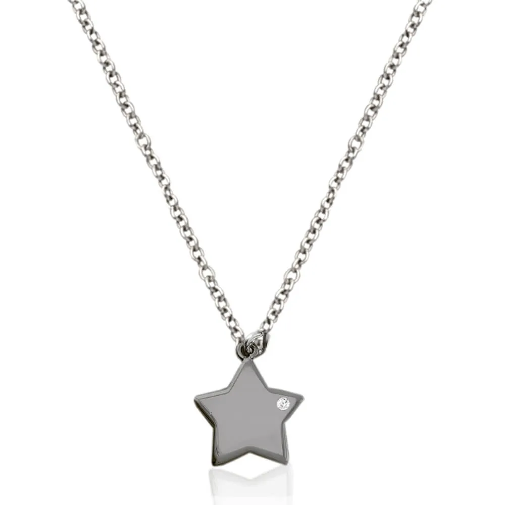 Collana con ciondolo a forma di stella e Cubic Zirconia