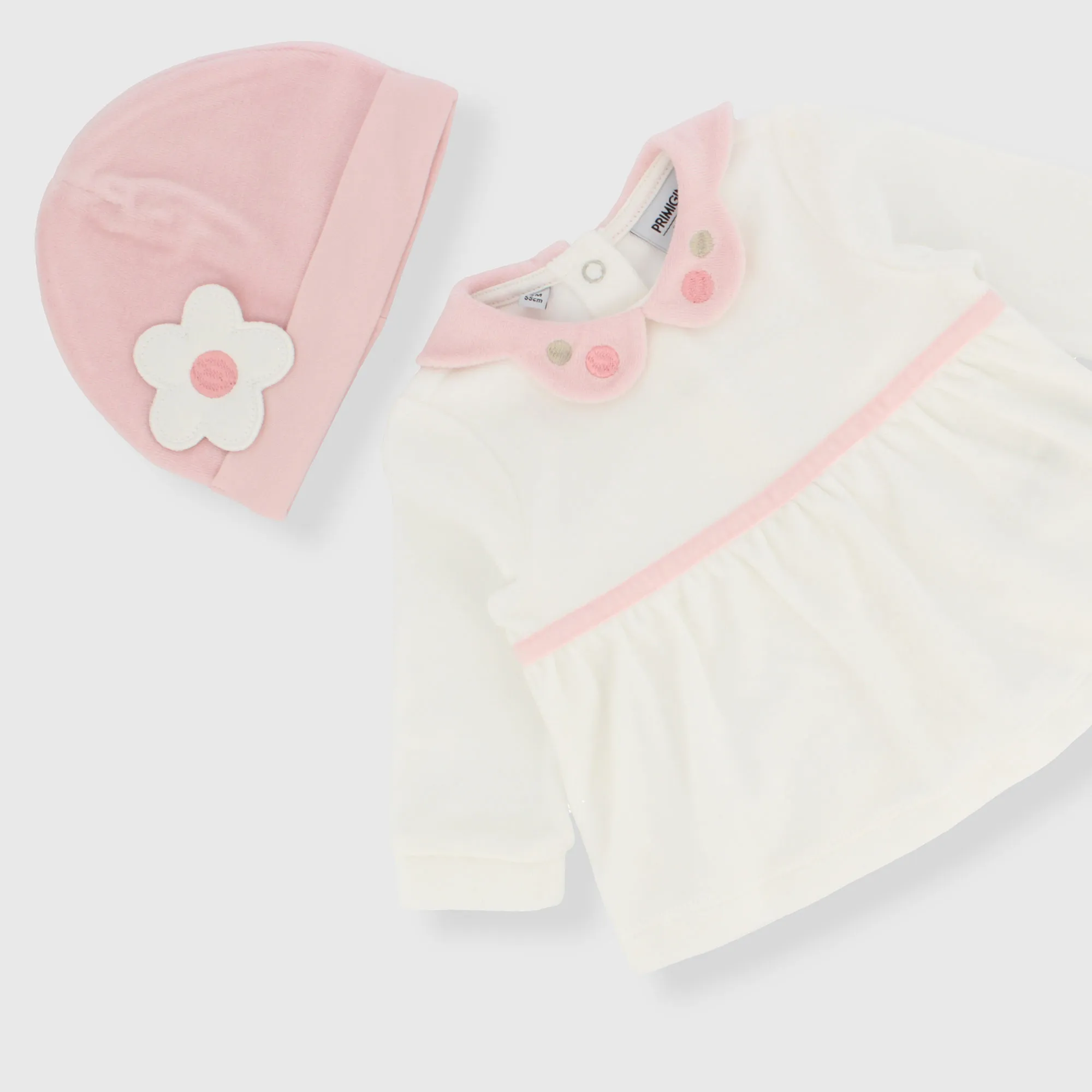 Completo tre pezzi da neonata, BIANCO            