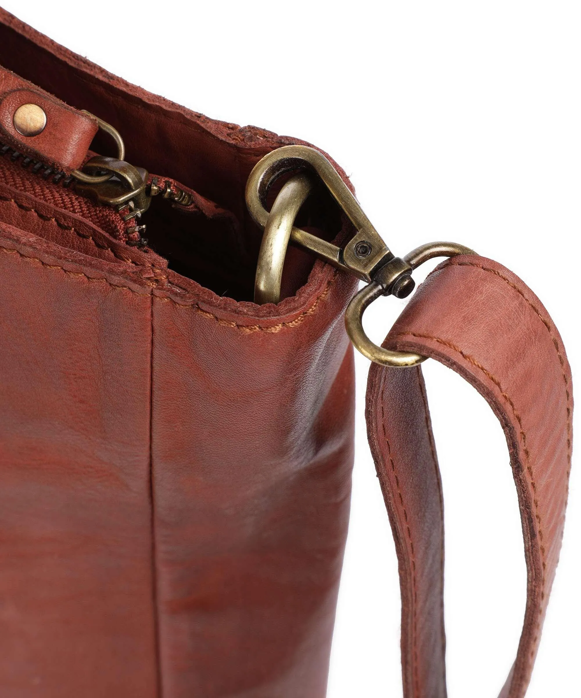Copper Veal Leather Friedensbrücke 1 Handbag by Taschendieb Wien
