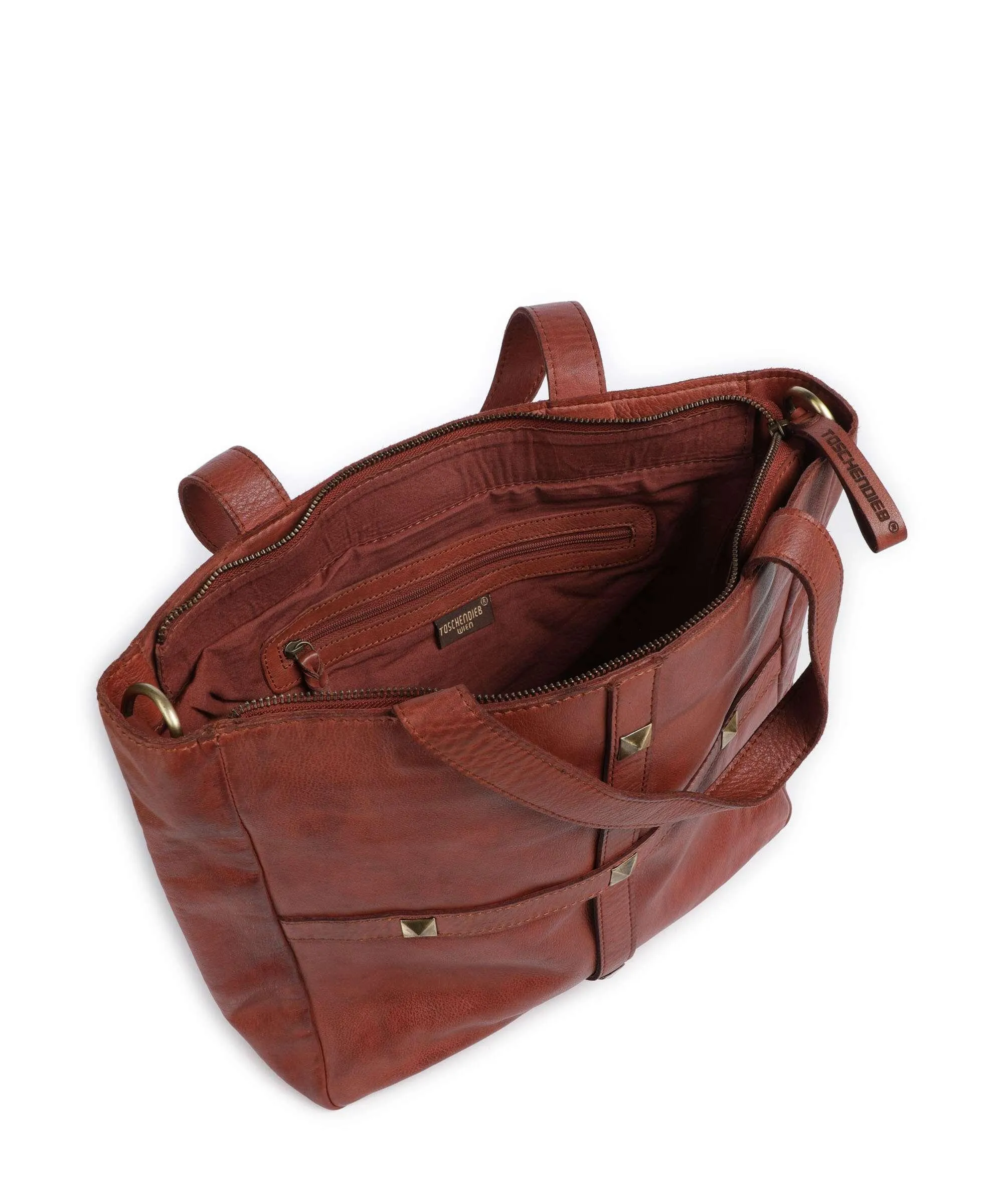 Copper Veal Leather Friedensbrücke 1 Handbag by Taschendieb Wien