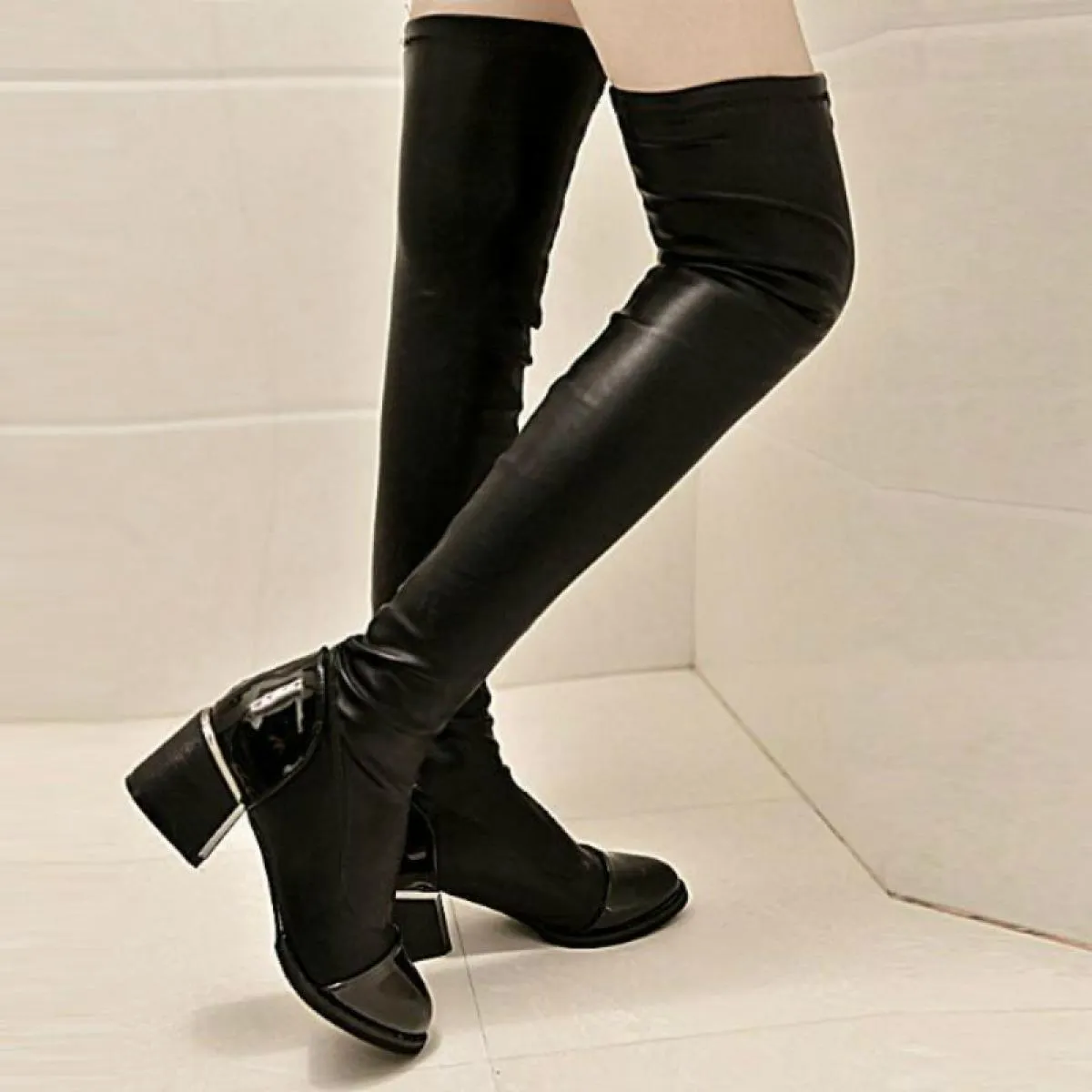 cotton high heels cotton boots women's knee-high boots women's boots autumn