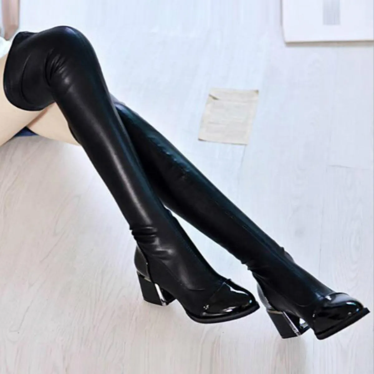 cotton high heels cotton boots women's knee-high boots women's boots autumn
