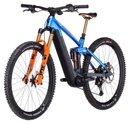 Cube Stereo Hybrid 140 HPC Actionteam 750 Electric Full Suspension MTB Shimano XT 12S 750 Wh 29'' Actionteam Blu Grigio 2024