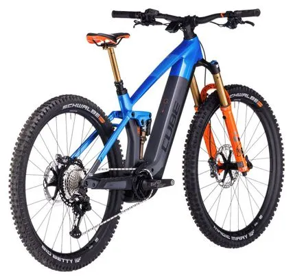 Cube Stereo Hybrid 140 HPC Actionteam 750 Electric Full Suspension MTB Shimano XT 12S 750 Wh 29'' Actionteam Blu Grigio 2024