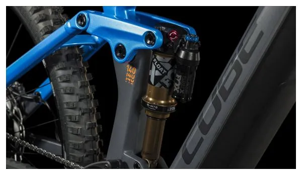 Cube Stereo Hybrid 140 HPC Actionteam 750 Electric Full Suspension MTB Shimano XT 12S 750 Wh 29'' Actionteam Blu Grigio 2024