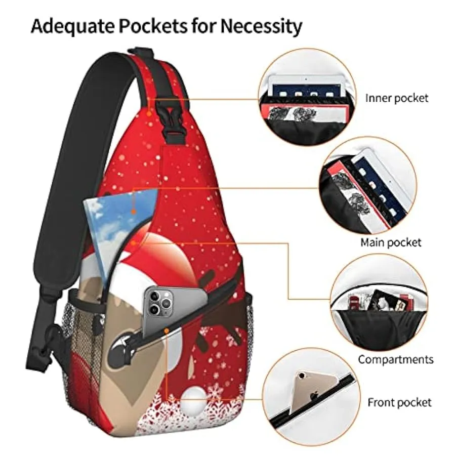 DJNGN Christmas Shoulder Bag, Weekend Outdoor Backpack for Men and Women