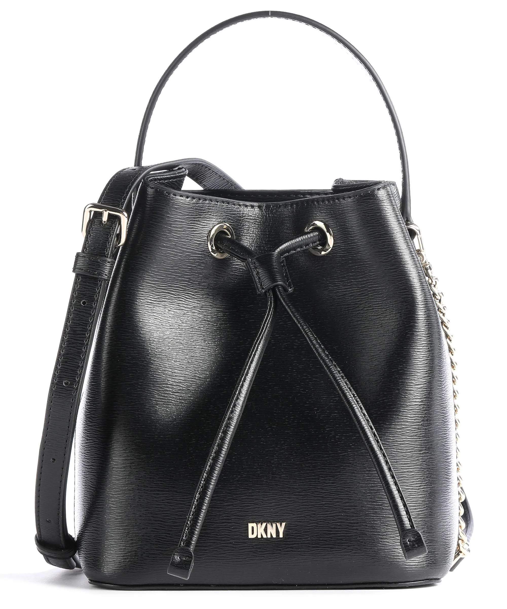 DKNY Bryant Black Fine Grained Calfskin Bucket Bag
