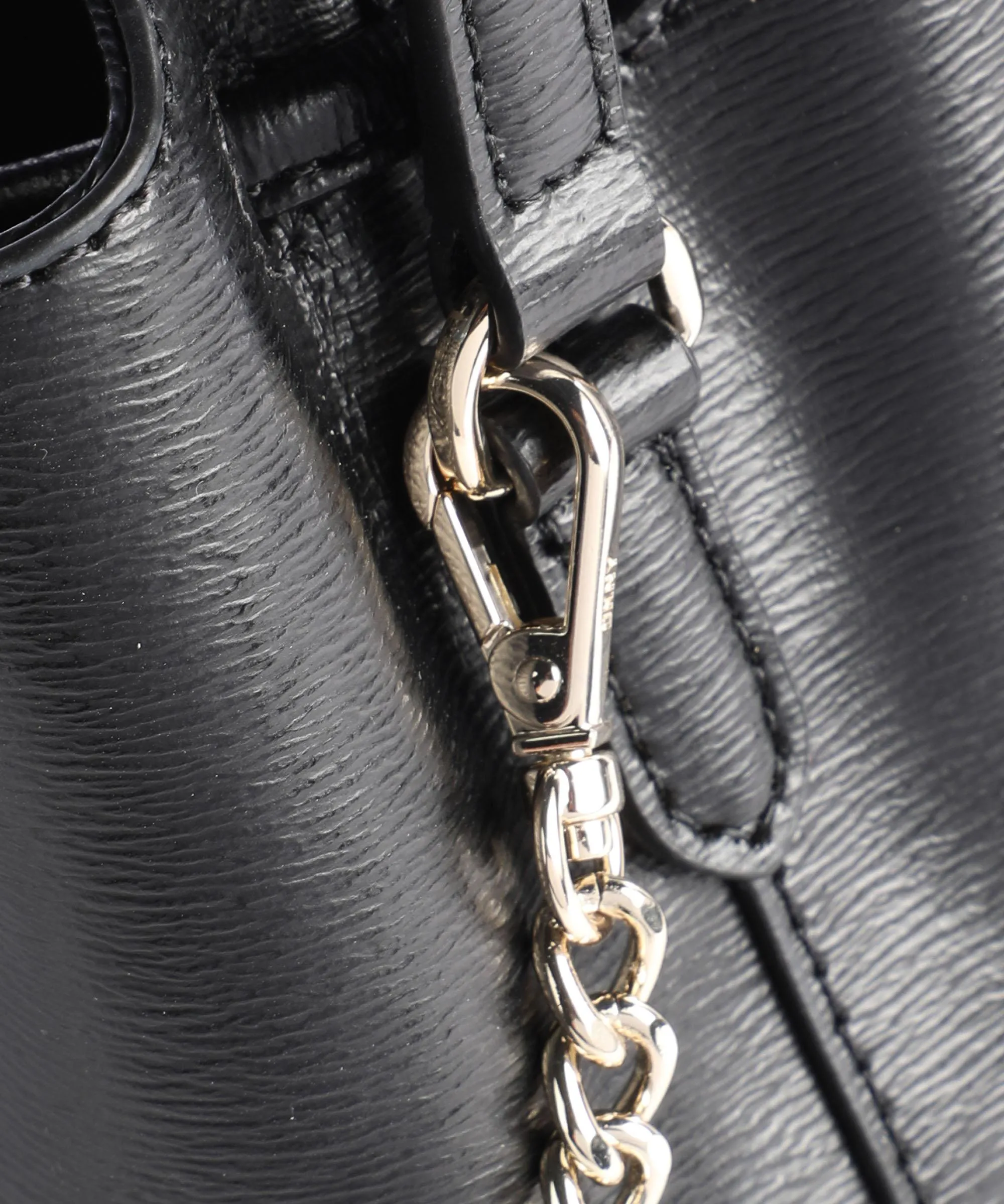 DKNY Bryant Black Fine Grained Calfskin Bucket Bag