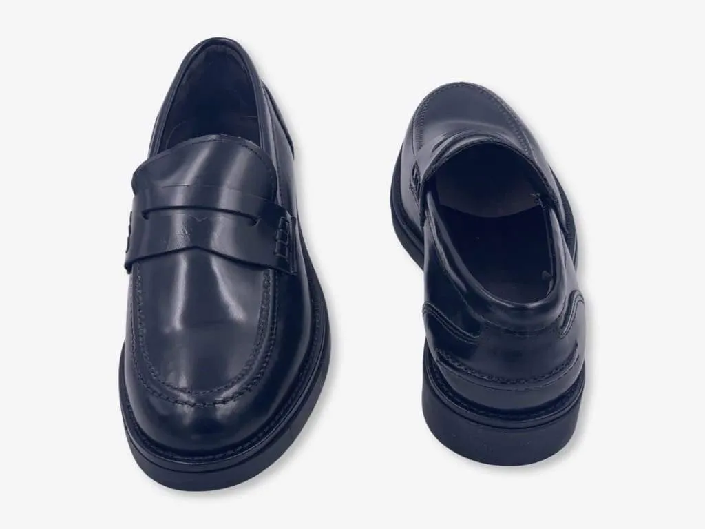 D'Ordia leather abrasive moccasin