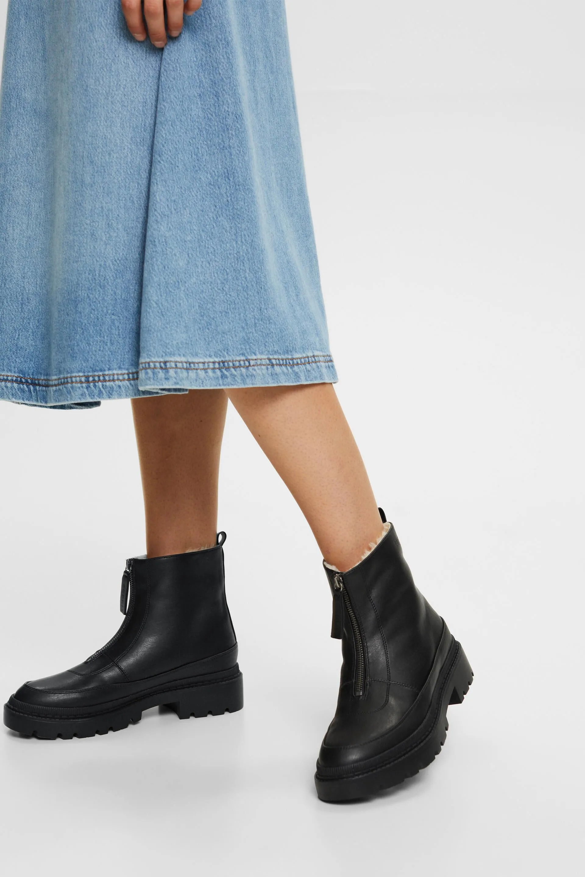Ecopelle zip boots