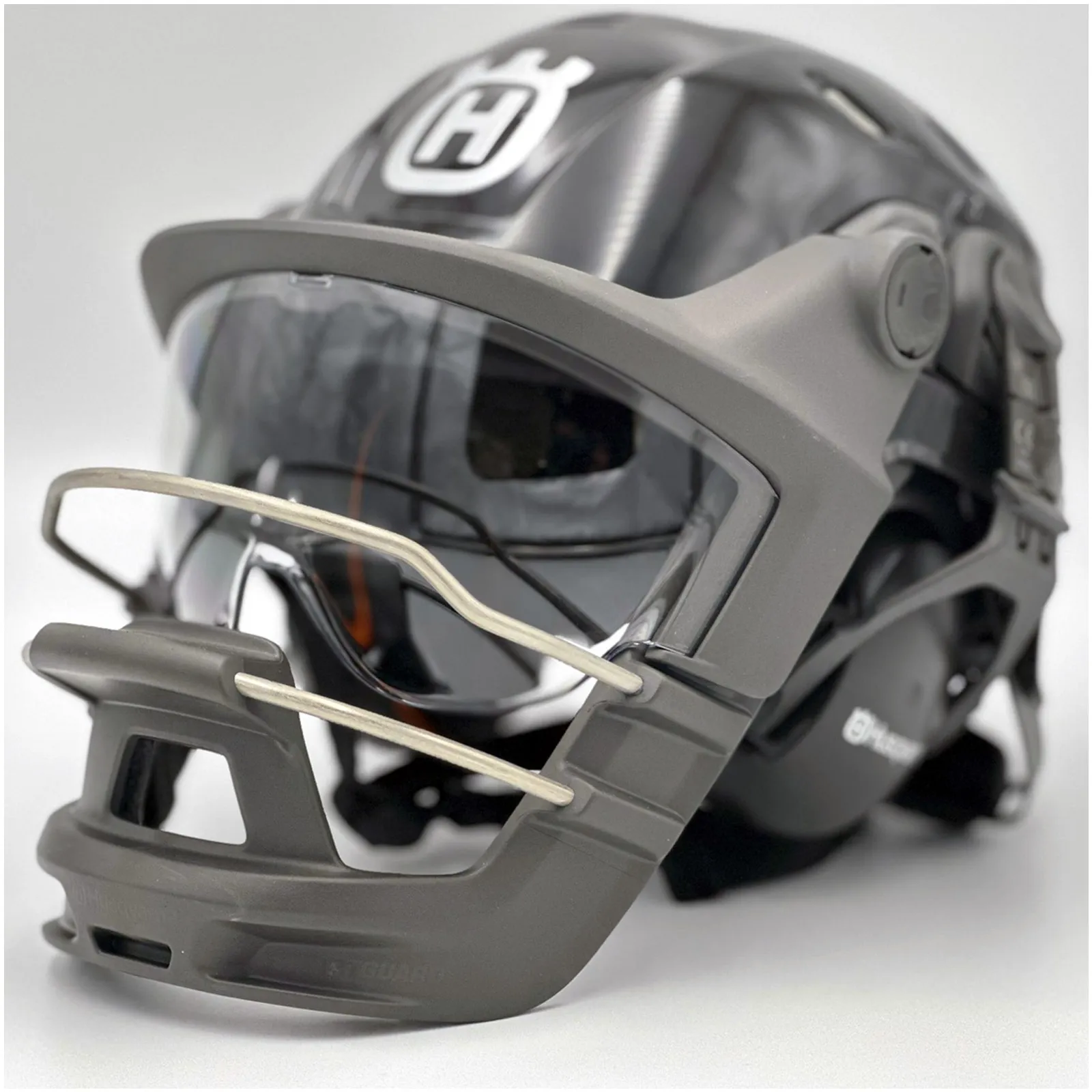 Elemetto Casco di Protezione HUSQVARNA con Visiera Cuffie Integrati Ventilato Regolabile Cricchetto HELMET PE 10 H SMARTGUARD