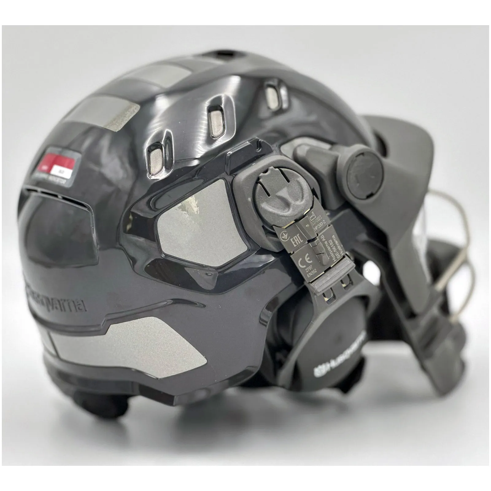 Elemetto Casco di Protezione HUSQVARNA con Visiera Cuffie Integrati Ventilato Regolabile Cricchetto HELMET PE 10 H SMARTGUARD