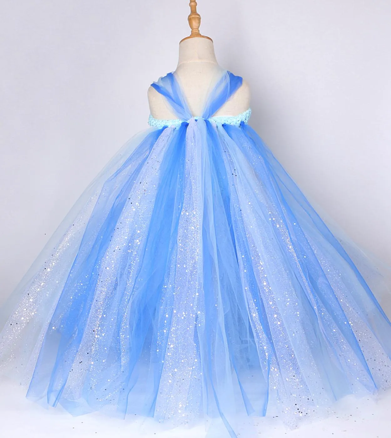 Elsa Christmas Snow Princess Dress - Sequin Elsa Dress for Girls