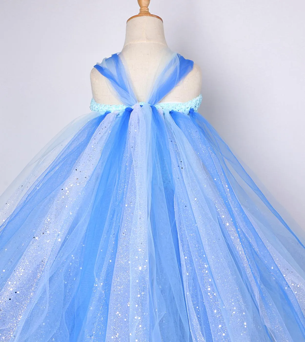 Elsa Christmas Snow Princess Dress - Sequin Elsa Dress for Girls