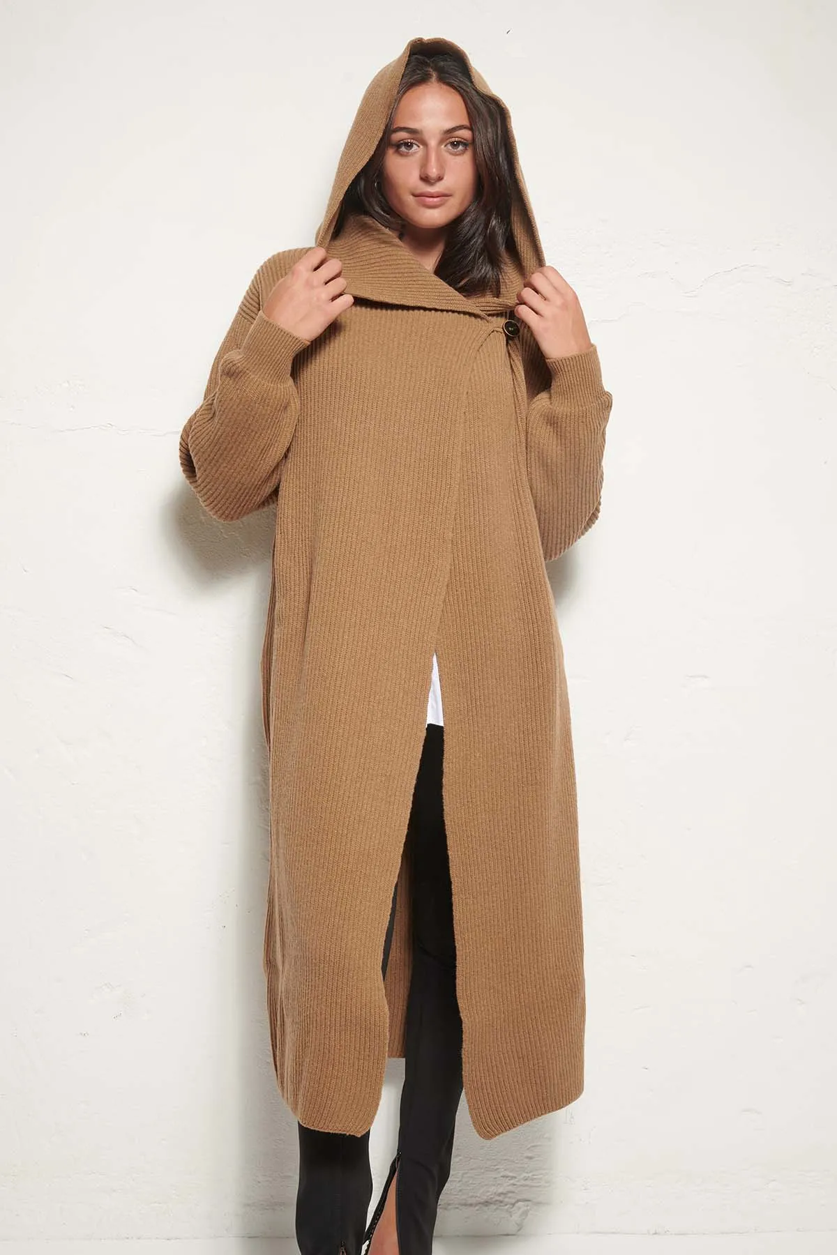 ERIKA CAVALLINI Knitted Coat with Hood MARILISA
