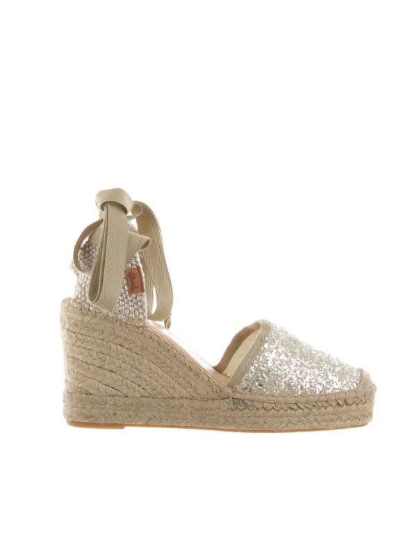 Espadrillas sandalia cintas in glitter