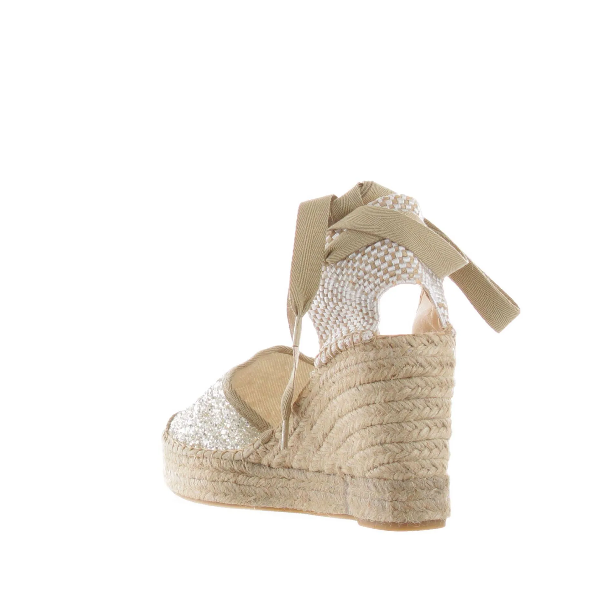 Espadrillas sandalia cintas in glitter
