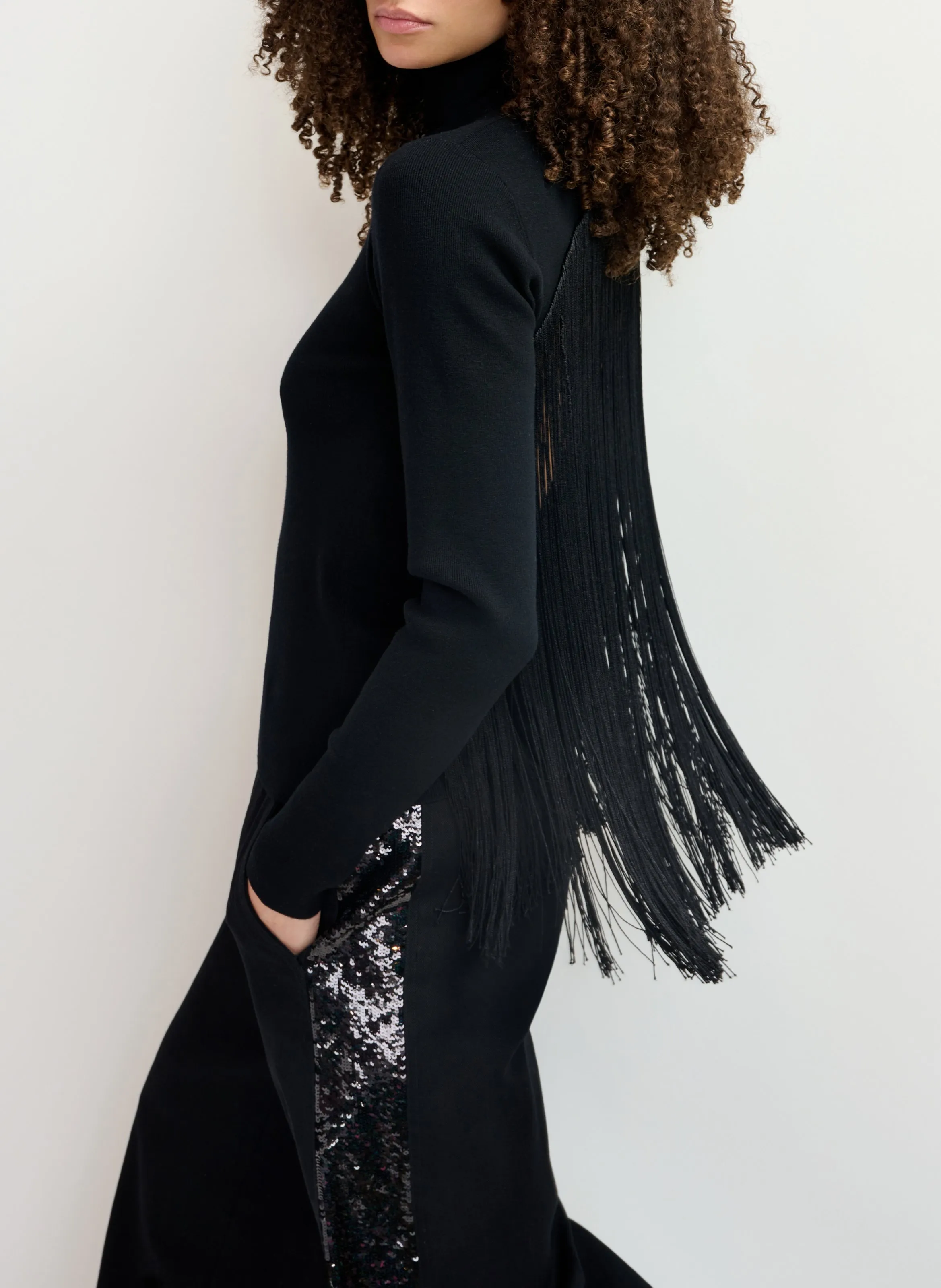  ESSENTIEL ANTWERP   GOLITTLE - Maglione dritto in maglia | Nero